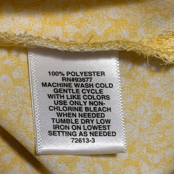 Liz Claiborne yellow short sleeved polyester house size XXl - Picture 6 of 7